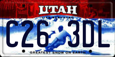 UT license plate C263DL