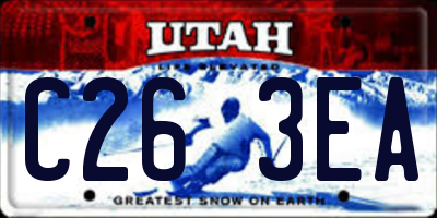 UT license plate C263EA
