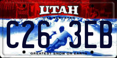 UT license plate C263EB