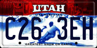 UT license plate C263EH