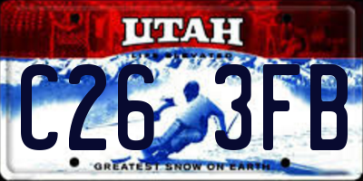 UT license plate C263FB