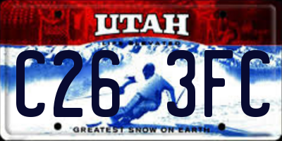 UT license plate C263FC