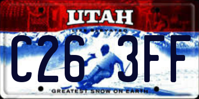 UT license plate C263FF