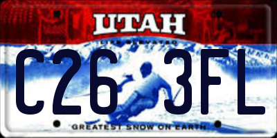 UT license plate C263FL