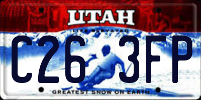 UT license plate C263FP
