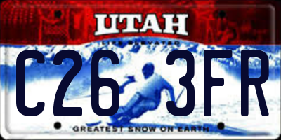 UT license plate C263FR