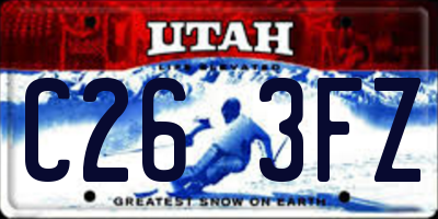 UT license plate C263FZ