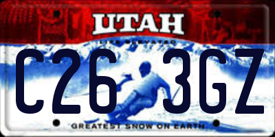 UT license plate C263GZ