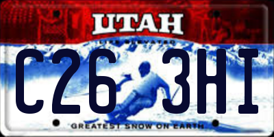 UT license plate C263HI
