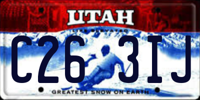 UT license plate C263IJ