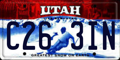 UT license plate C263IN