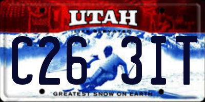UT license plate C263IT