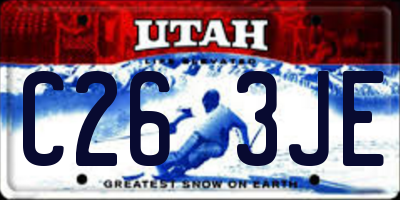 UT license plate C263JE