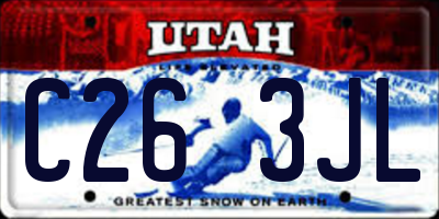 UT license plate C263JL