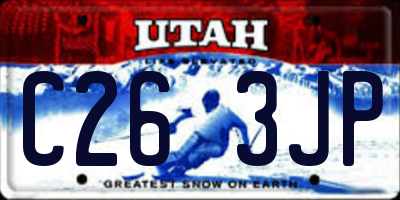 UT license plate C263JP
