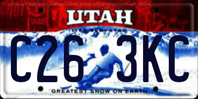 UT license plate C263KC