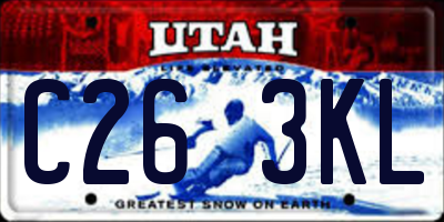 UT license plate C263KL