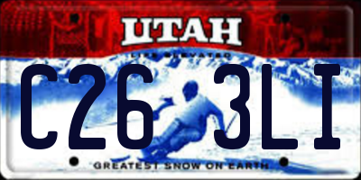 UT license plate C263LI
