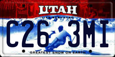 UT license plate C263MI