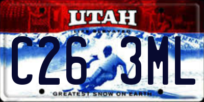 UT license plate C263ML