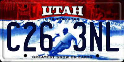 UT license plate C263NL
