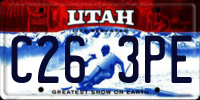 UT license plate C263PE