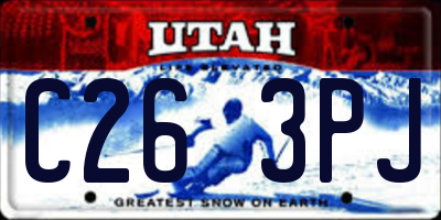 UT license plate C263PJ