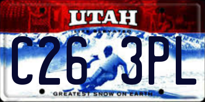 UT license plate C263PL