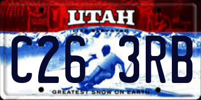 UT license plate C263RB