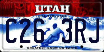 UT license plate C263RJ