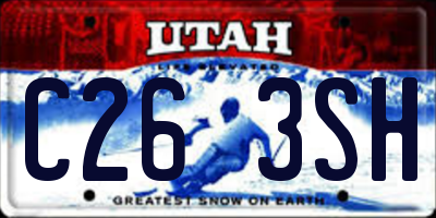 UT license plate C263SH