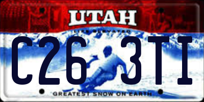 UT license plate C263TI
