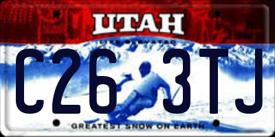 UT license plate C263TJ