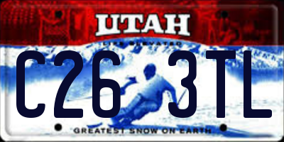 UT license plate C263TL