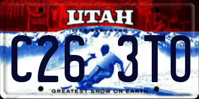UT license plate C263TO