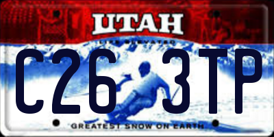 UT license plate C263TP