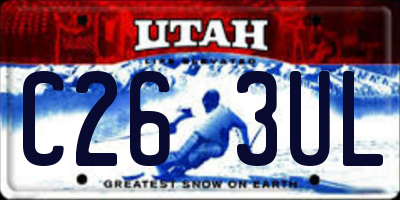 UT license plate C263UL