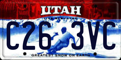 UT license plate C263VC