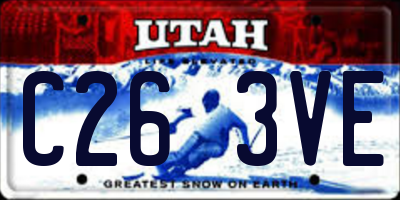 UT license plate C263VE