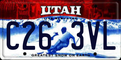 UT license plate C263VL