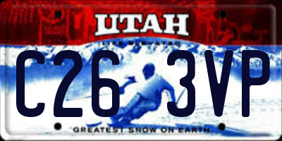 UT license plate C263VP