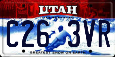 UT license plate C263VR