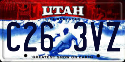 UT license plate C263VZ