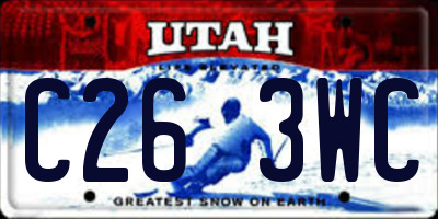 UT license plate C263WC