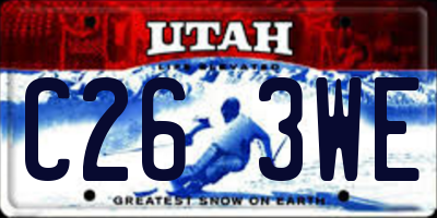 UT license plate C263WE