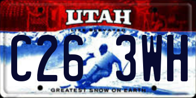 UT license plate C263WH