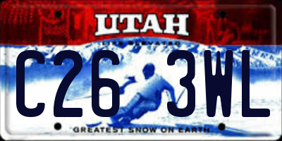 UT license plate C263WL