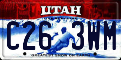 UT license plate C263WM