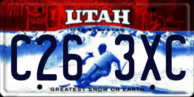 UT license plate C263XC