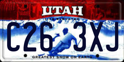 UT license plate C263XJ